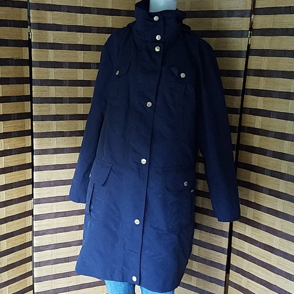 Ellen Tracy Fly Front Trench Coat - Picture 6 of 15